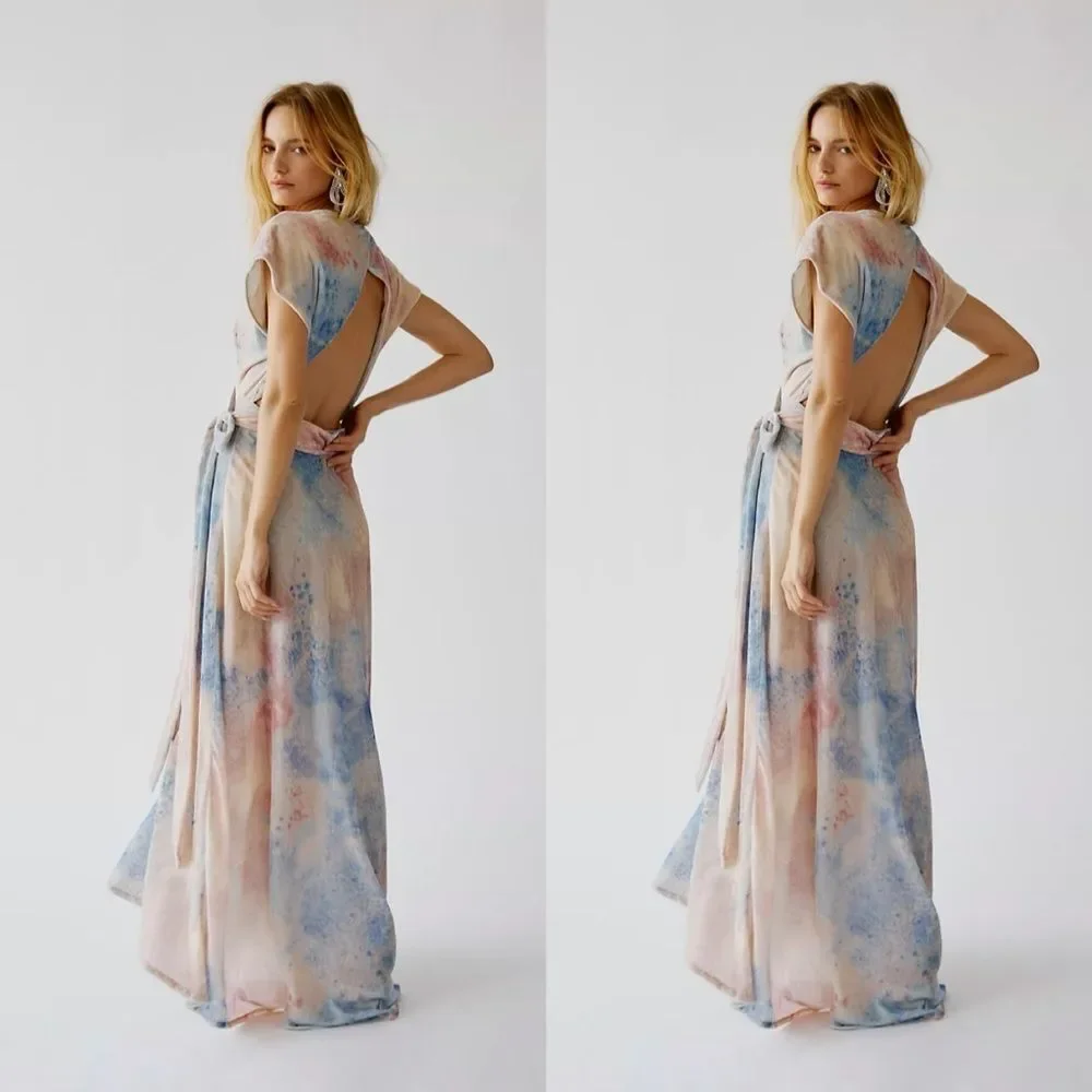Free People Desert Flower Velvet Maxi Dress